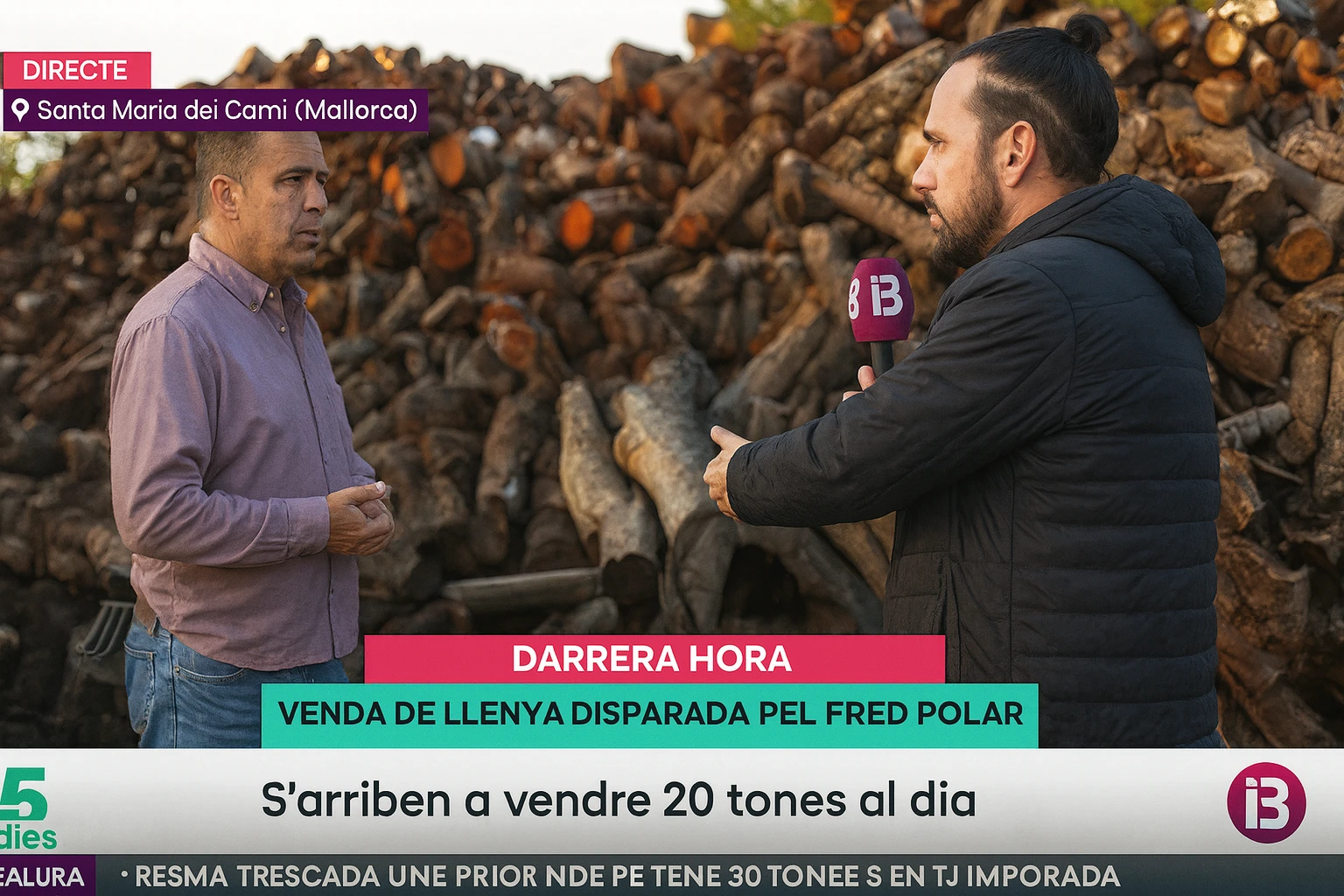 IB3 visitó Leñas Muntaner en Santa Maria para hablar con Tomeu sobre los tipos de leña más usados en Mallorca, cómo debe estar de seca y en qué fijarse para saber si estás haciendo una buena compra.
